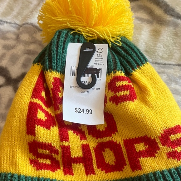 Bass Pro Shops Green and Yellow Pom-Pom Hat - Picture 2 of 2